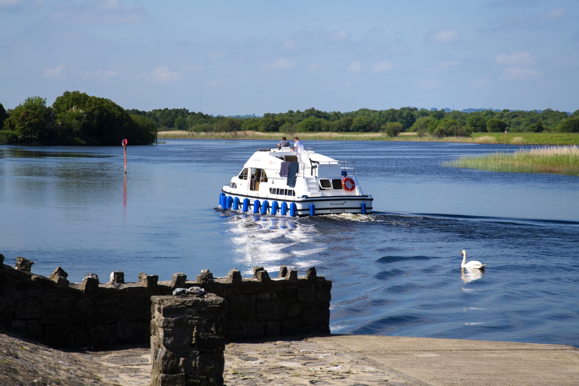 Ahoy there! Holidaying on the river this Summer? Why not take a break from being captain of the ship, round up the crew enjoy 2½ hours of fun activities at Shannon River Adventure.

<img class="alignnone wp-image-2780 size-medium" src="https://www.shannonriveradventure.com/wp-content/uploads/2021/01/Climbing_wall-1-300x225.jpg" alt="" width="300" height="225" /> <img class="alignnone wp-image-2781 size-medium" src="https://www.shannonriveradventure.com/wp-content/uploads/2021/01/Archery-3-300x226.jpg" alt="" width="300" height="226" />

Tie up the boat at Rooskey or Dromod harbour and we'll collect you all in our mini bus for free. When you're done, and had a hot shower, we'll drop you back to continue on your journey.

<img class="alignnone wp-image-2776" src="https://www.shannonriveradventure.com/wp-content/uploads/2021/01/Mudslide-1-300x285.jpg" alt="" width="200" height="190" /> <img class="alignnone wp-image-2782" src="https://www.shannonriveradventure.com/wp-content/uploads/2021/01/PierJumping-300x281.jpg" alt="" width="200" height="187" /> <img class="alignnone wp-image-2778" src="https://www.shannonriveradventure.com/wp-content/uploads/2021/01/Kayaking-4-300x284.jpg" alt="" width="200" height="189" />
<div class="tm-grid-expand uk-grid-margin uk-grid uk-grid-stack">
<div class="uk-width-2-3@m uk-grid-margin uk-first-column">
<div class="uk-panel uk-text-lead uk-margin" data-id="page#1-1-1-1">
<div class="tm-grid-expand uk-grid-margin uk-grid uk-grid-stack">
<div class="uk-width-2-3@m uk-grid-margin uk-first-column">
<div class="uk-panel uk-text-lead uk-margin" data-id="page#1-1-1-1">
<h3>CHOOSE THE PERFECT PACKAGE</h3>
</div>
</div>
</div>
<div class="tm-grid-expand uk-child-width-1-1 uk-grid-margin uk-grid uk-grid-stack">
<div class="uk-first-column">
<div class="uk-card uk-card-hover uk-card-small uk-card-body uk-margin-remove-first-child uk-margin" data-id="page#1-2-0-0">
<div class="el-content uk-panel uk-margin-top">
<h5><strong>DURING YOUR 2½ HOURS YOU CAN CHOOSE 3 ACTIVITIES:</strong></h5>
<strong>3 Water</strong> – Kayaking, Mud Slide & Pier Jumping

<strong>1 Water & 2 Land</strong> – Kayaking, Climbing Wall & Archery

<strong>Kayak Trip</strong> – Accompanied trip around surrounding lakes of Loughs Bofin & Boderg

<strong>PRICING: </strong>

Adults:      €50.00   (Children over 18!)

Children:  €40.00   (Children under 18)

<span style="text-decoration: underline;">Family Bundle:</span> Adults €50.00, Children €35.00

</div>
</div>
</div>
</div>
</div>
</div>
</div>
<div>Pick-up included from : <strong>Rooskey</strong> Harbour or <strong>Dromod</strong> Harbour</div>
<h6><em>We provide all equipment required, including wet suits, buoyancy aids, helmets, paddles. </em></h6>